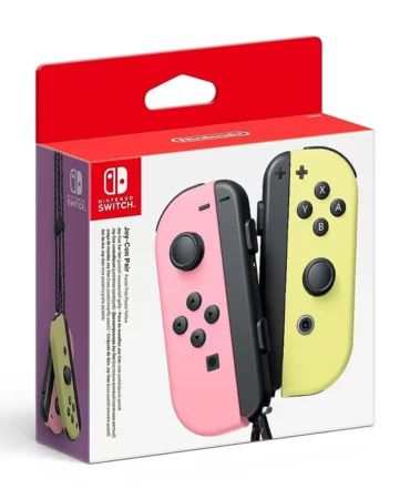 Nintendo Switch Joy-Con Controllers Pastel Pink and Pastel Yellow